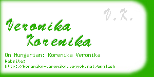 veronika korenika business card